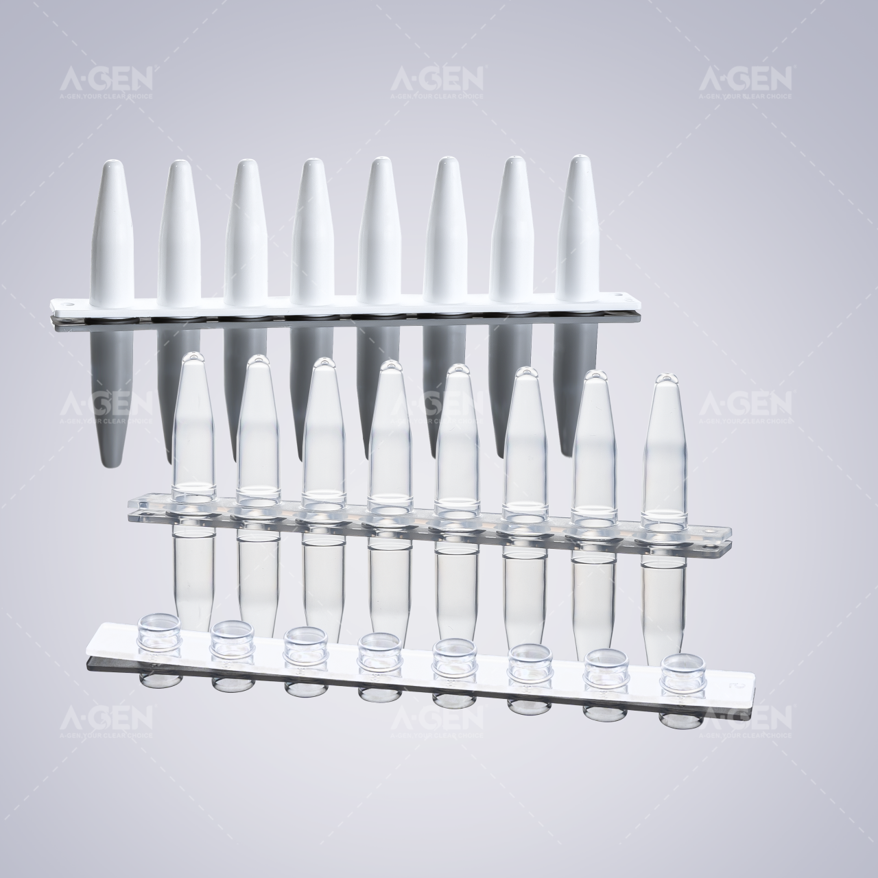 爱津此次升级后的片状盖 PCR 八连管适配性更优